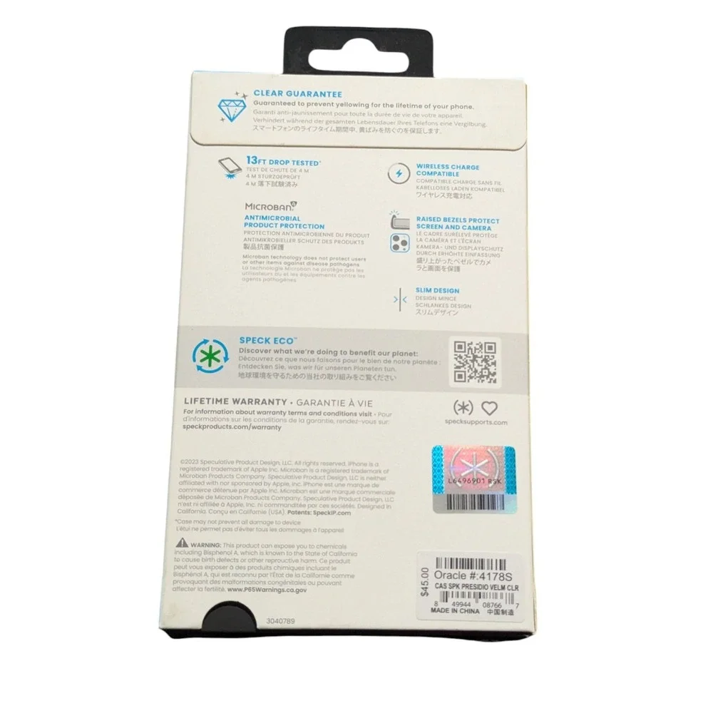 B9.‎ Speck Presidio Perfect-Clear Case for iPhone 15 Pro (6.1